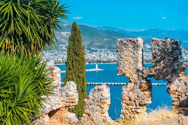 Alanya castle headland over the bay