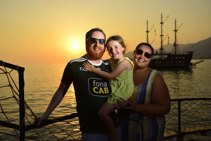 Alanya Optional Alcoholic Sunset Boat Cruise and Foam Party - Passing Alanya Castle and sea caves from the water