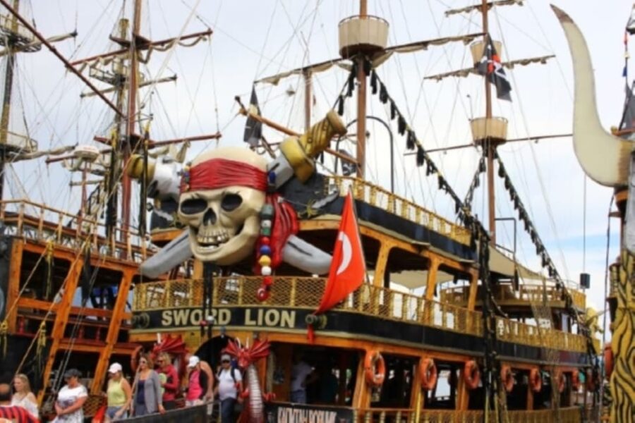 Alanya: Pirate Ship Cruise with Food and Swimming Stops - Sights Along the Alanya Coast: Castles, Caves, and Story-Time