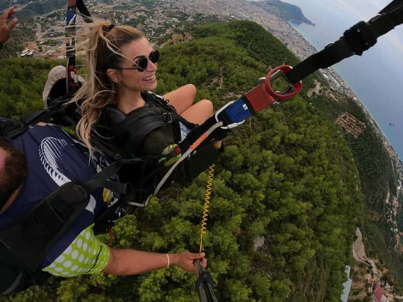 Alanya: Tandem Paragliding Experience with Video Option - Landing at Cleopatra Beach and the Post-Flight Office Presentation