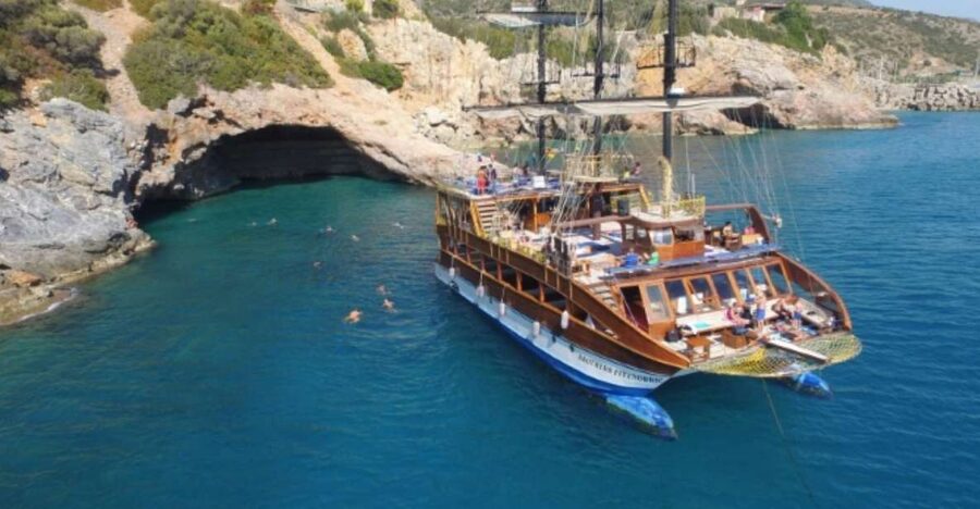 Explore Alanya's Beauty Catamaran Boat Tour - Old Shipyard swim stop: your first taste of the sea