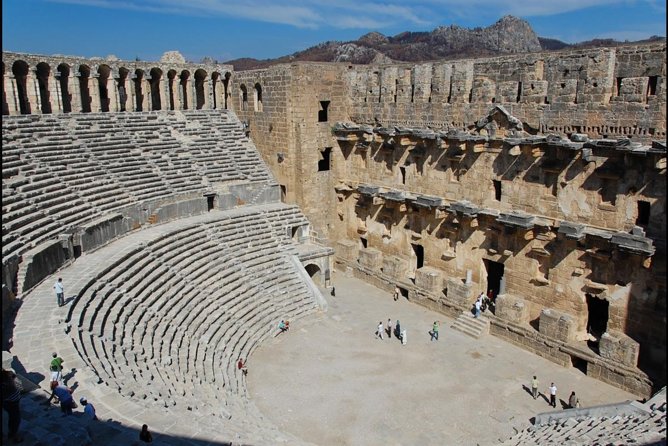 Full-Day Tour of Kursunlu Waterfalls, Aspendos, and Ancient Ruins of Side From Alanya - Aspendos ruins: Roman engineering you can still read